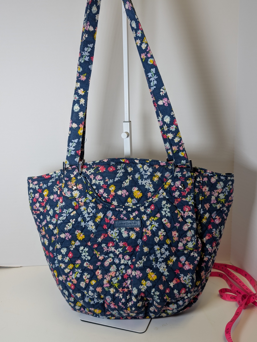 Vera Bradley Navy Floral Quilted Tote